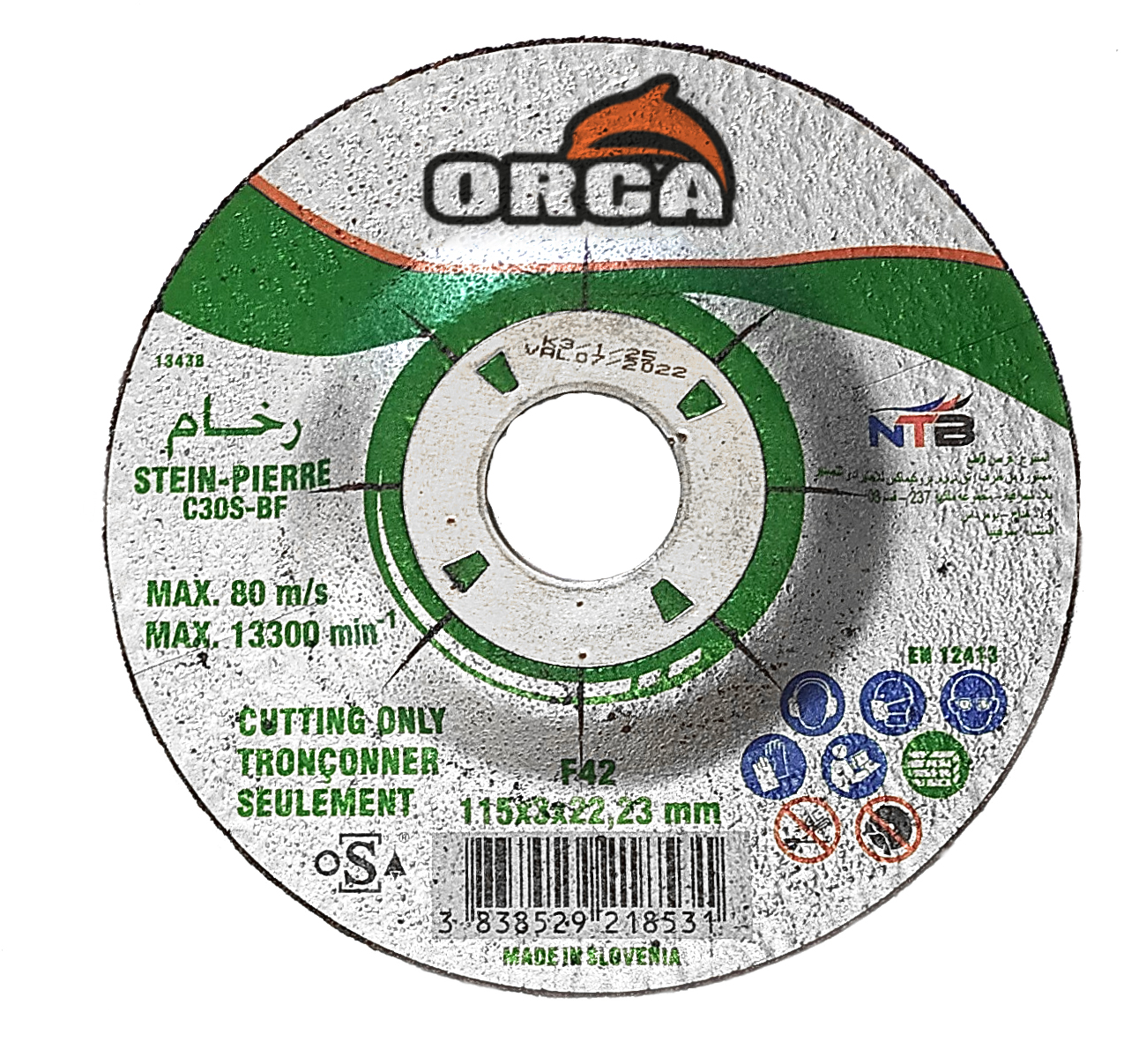 DISQUE PIERRE 115 X 3